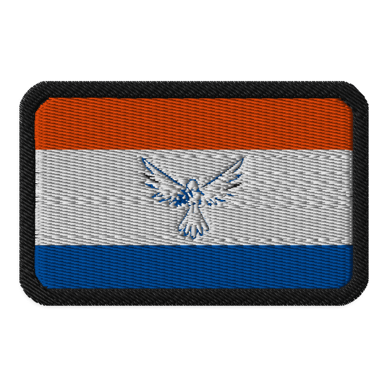 Embroidered patch vlag vierkant